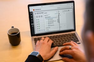 EV charging software Kempower ChargEye on laptop